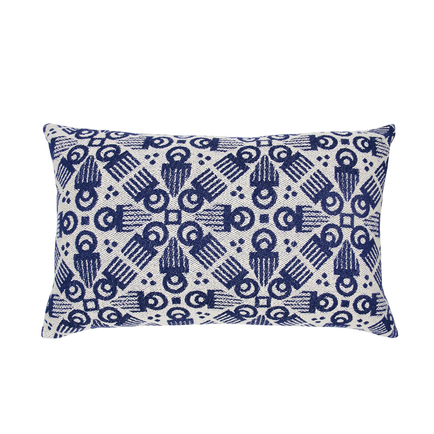 Navy Woven &lsquo;Duafe&rsquo; Cushion