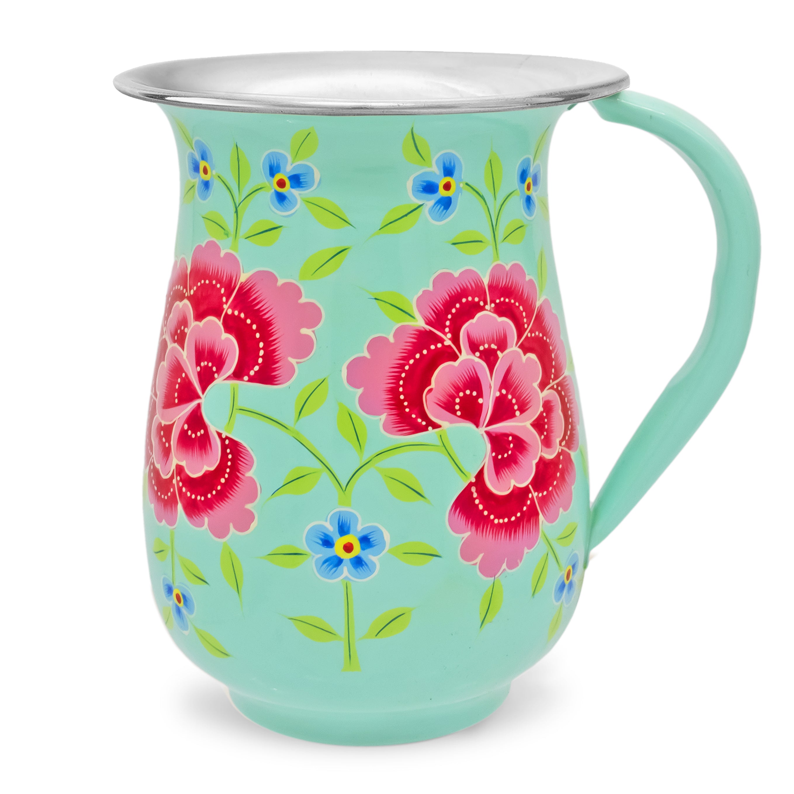 Mint Floral Jug