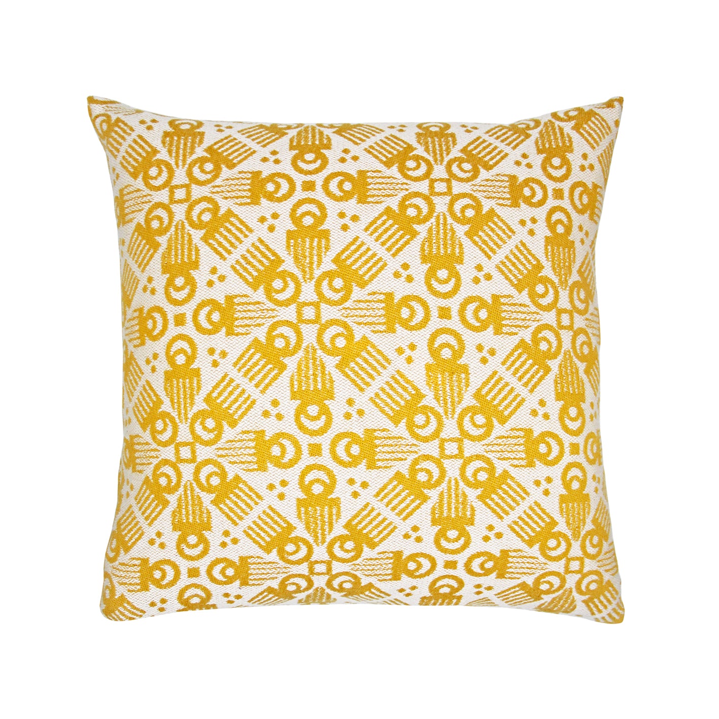 Mustard Woven 'Duafe' Cushion