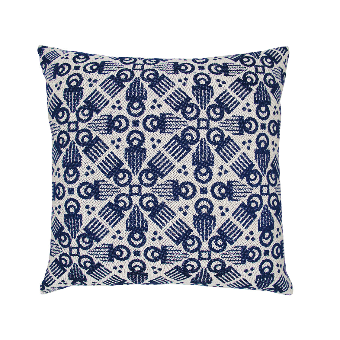 Navy Woven 'Duafe' Cushion