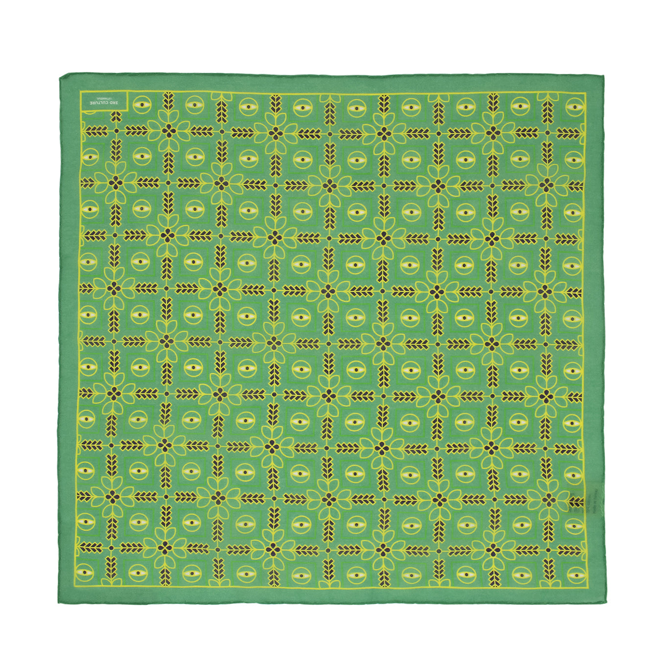 Green 'The Eye' Pocket Square