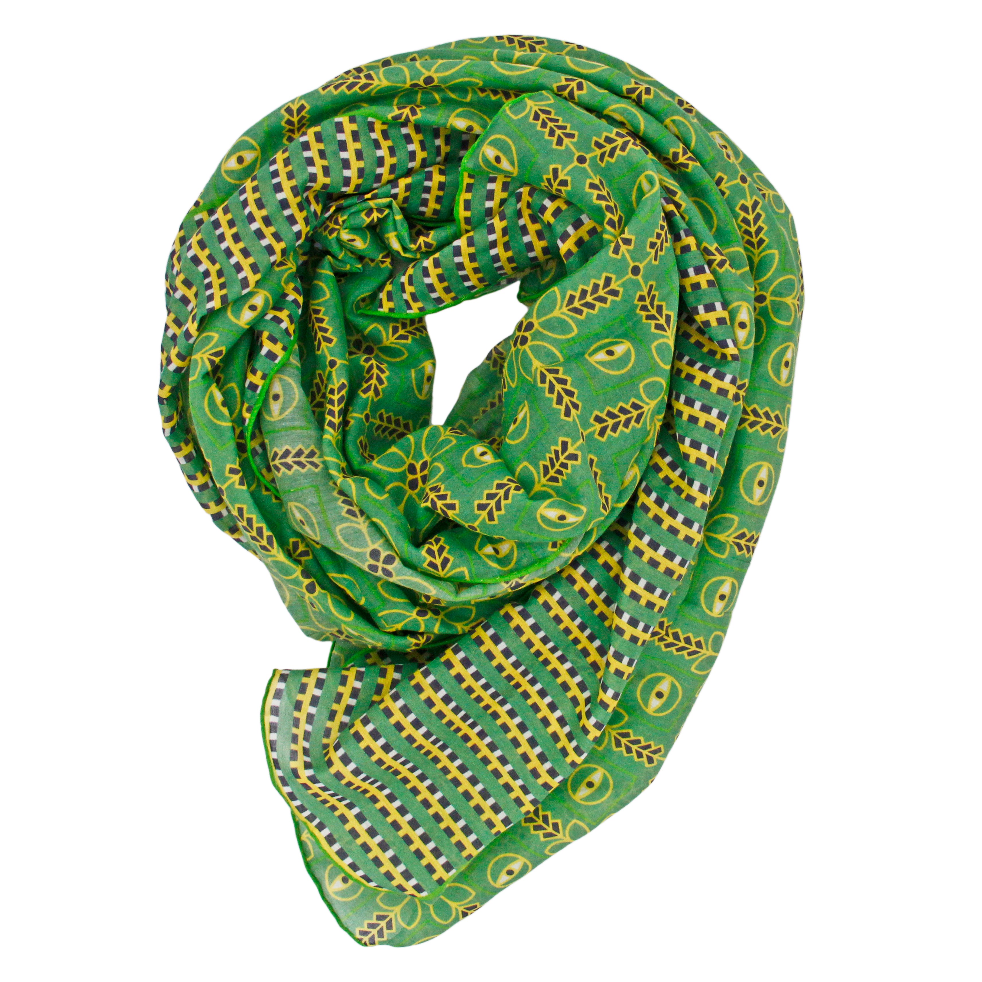 Green 'The Eye' Scarf