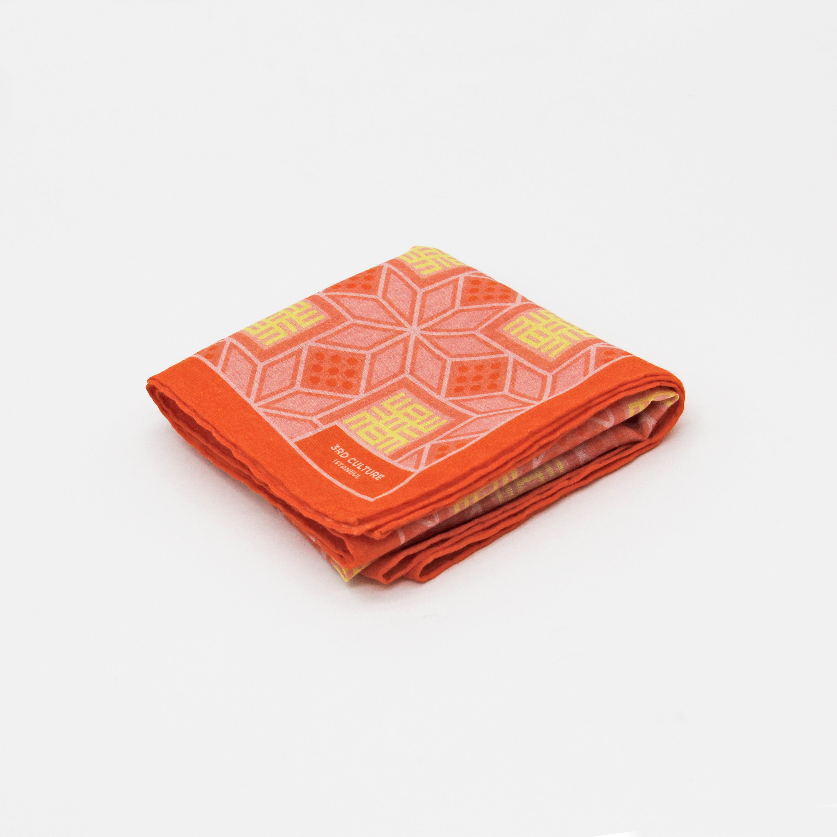 Coral 'Antioch' Pocket Square