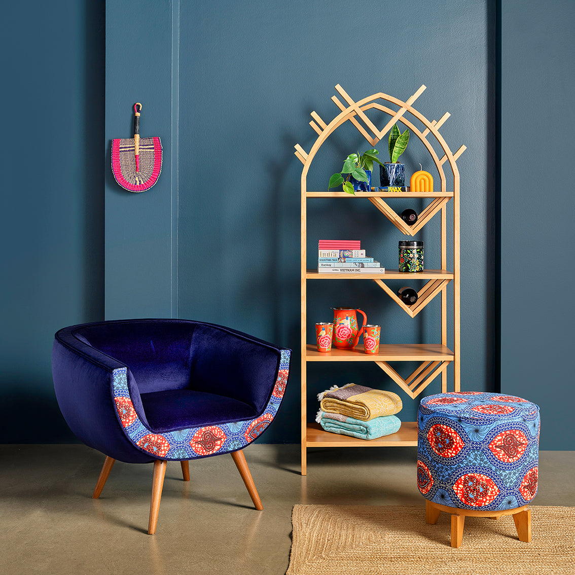 Galkayo Armchair, Navy