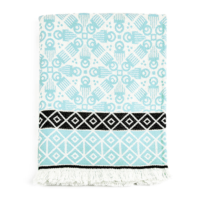 Aquamarine 'Duafe' Throw Blanket