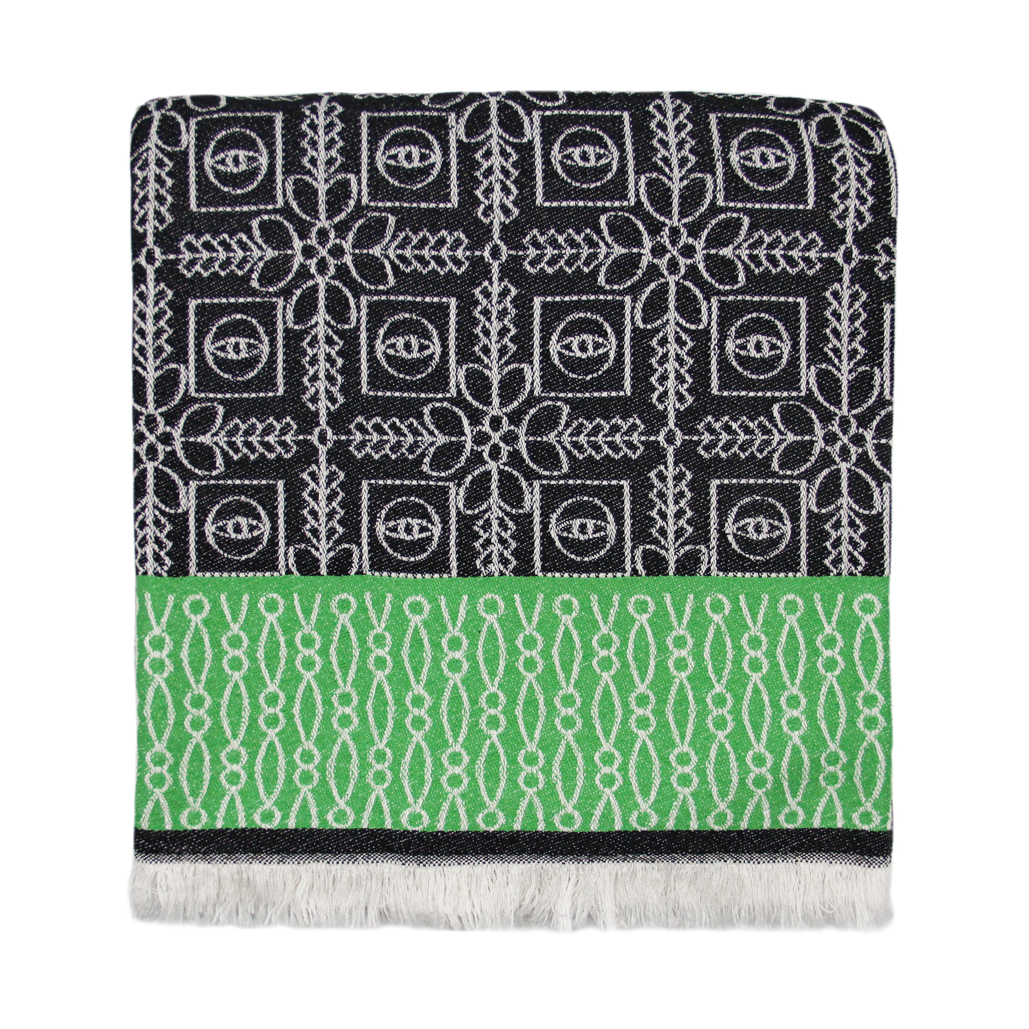 Black 'The Eye' Bamboo Throw