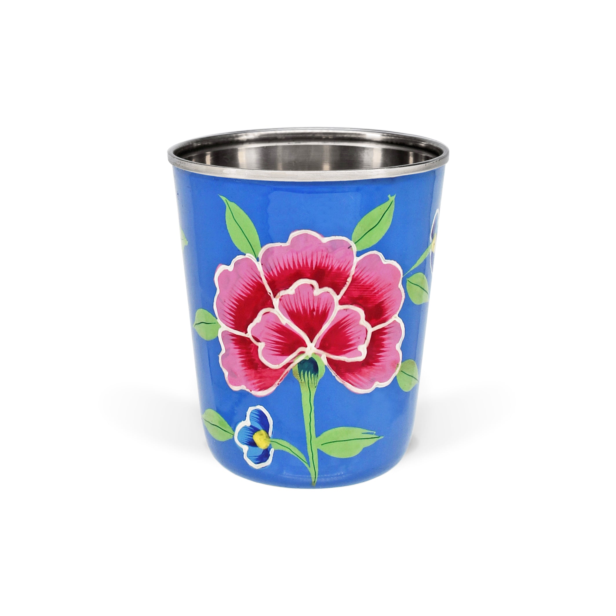 Small White Floral Tumbler