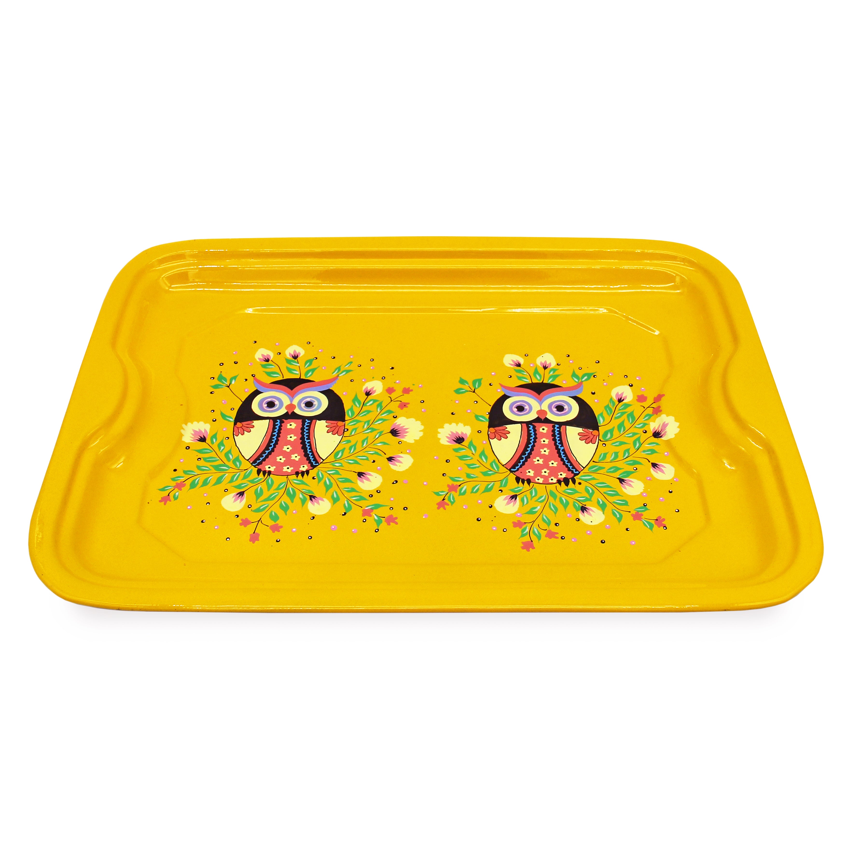 Large Owly Yellow Tray