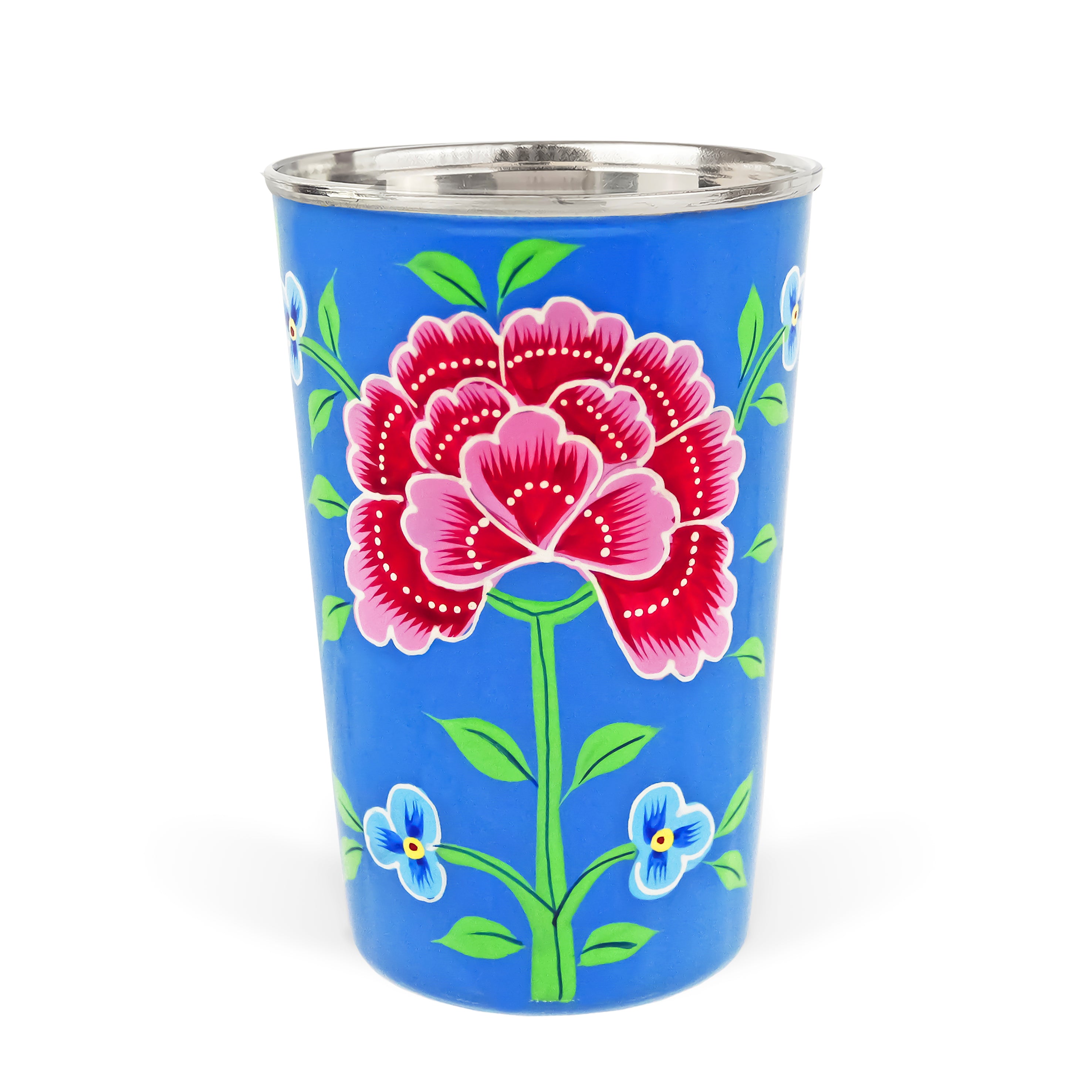 Blue Floral Tumbler