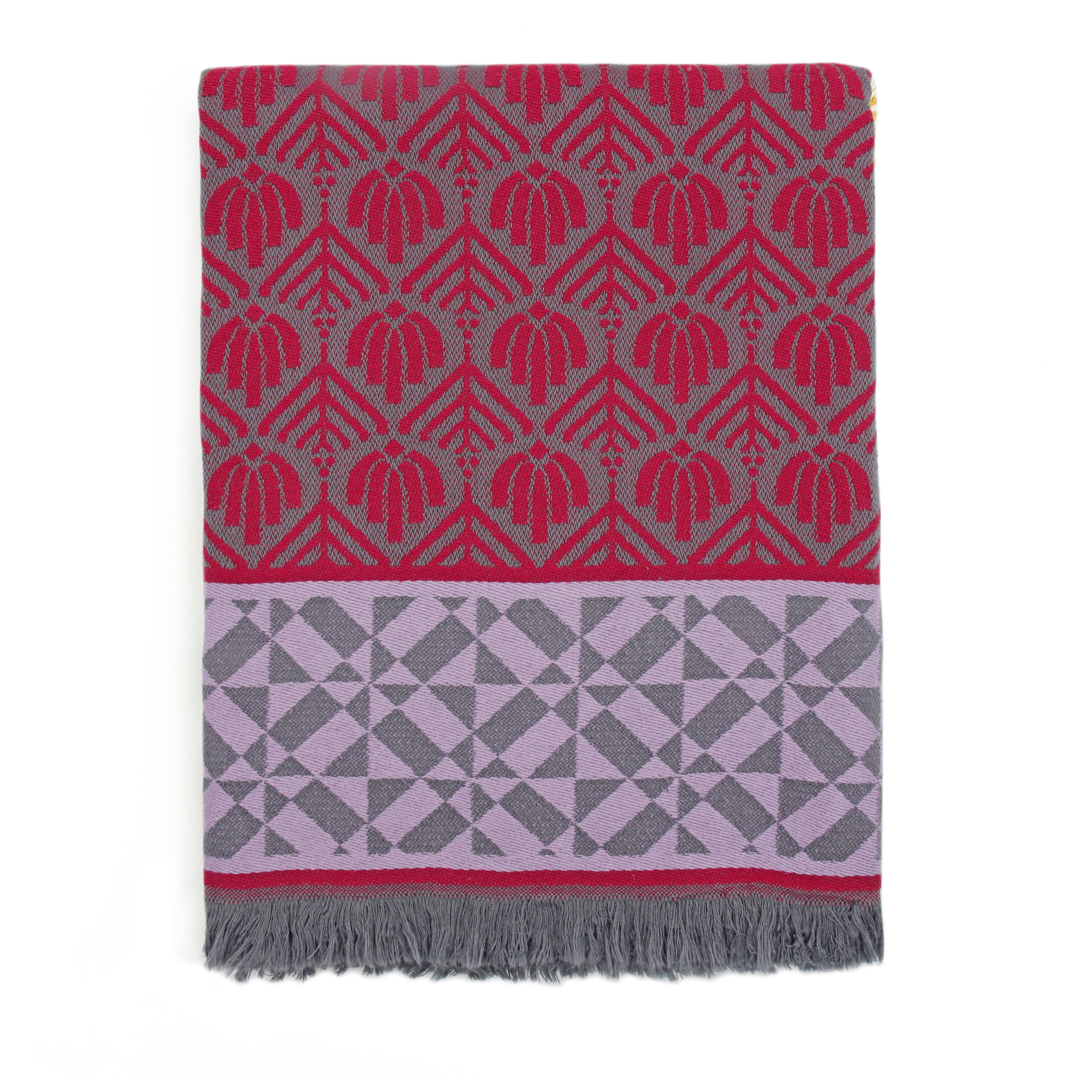 Red 'Chichen Itza' Throw