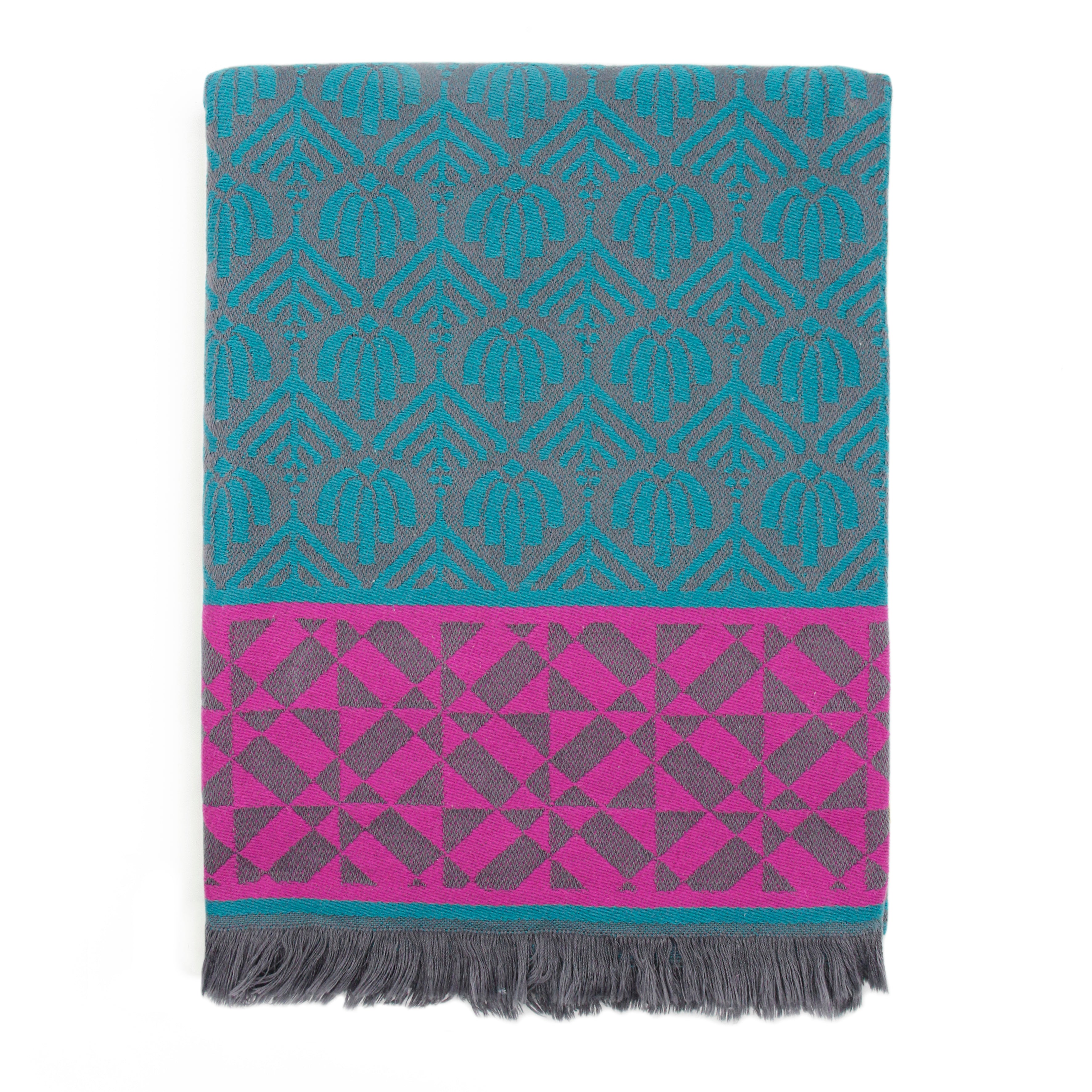 Teal 'Chichen Itza' Throw