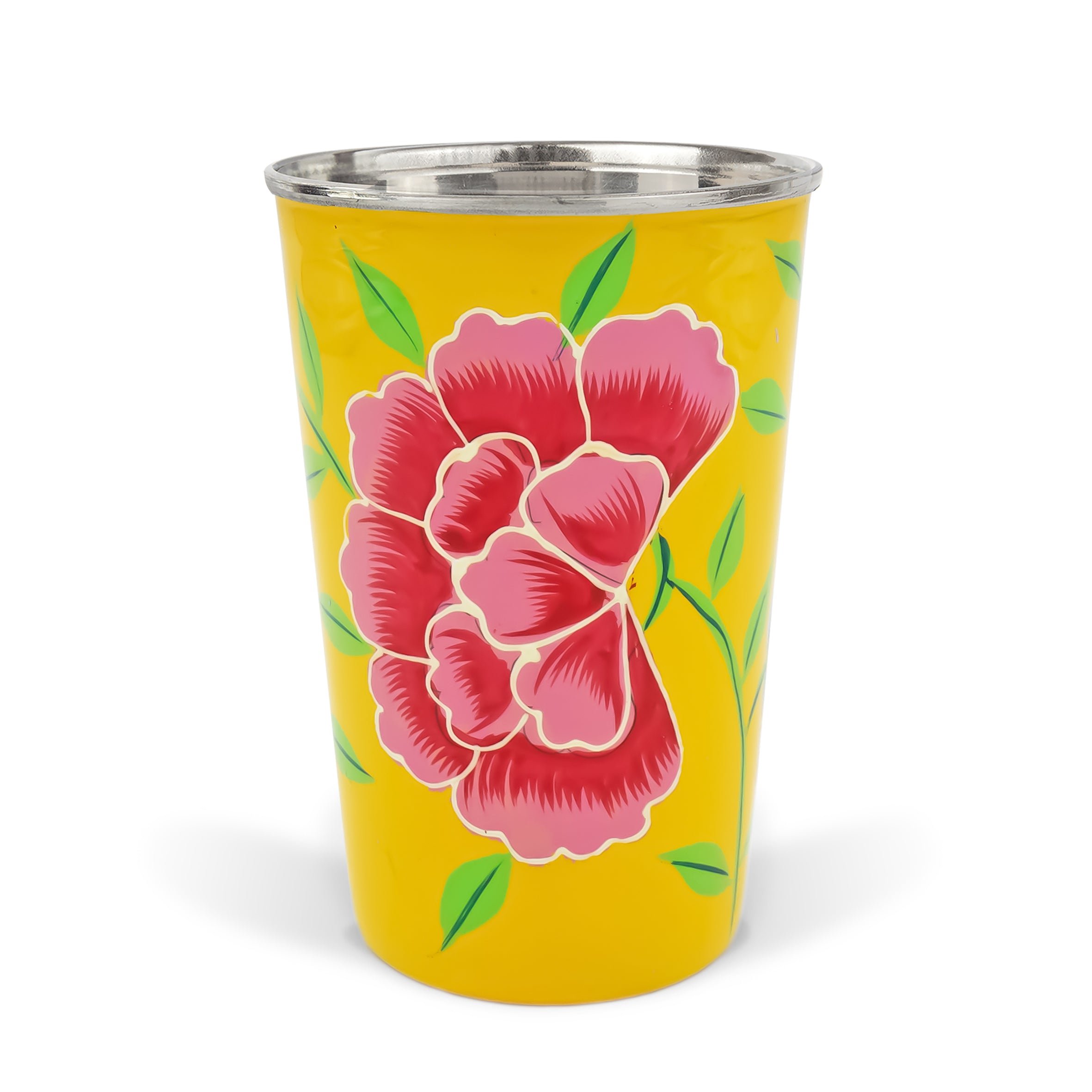 Yellow Floral Tumbler