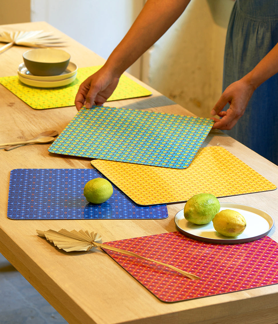 Yellow 'Fawahodie' Placemat Set