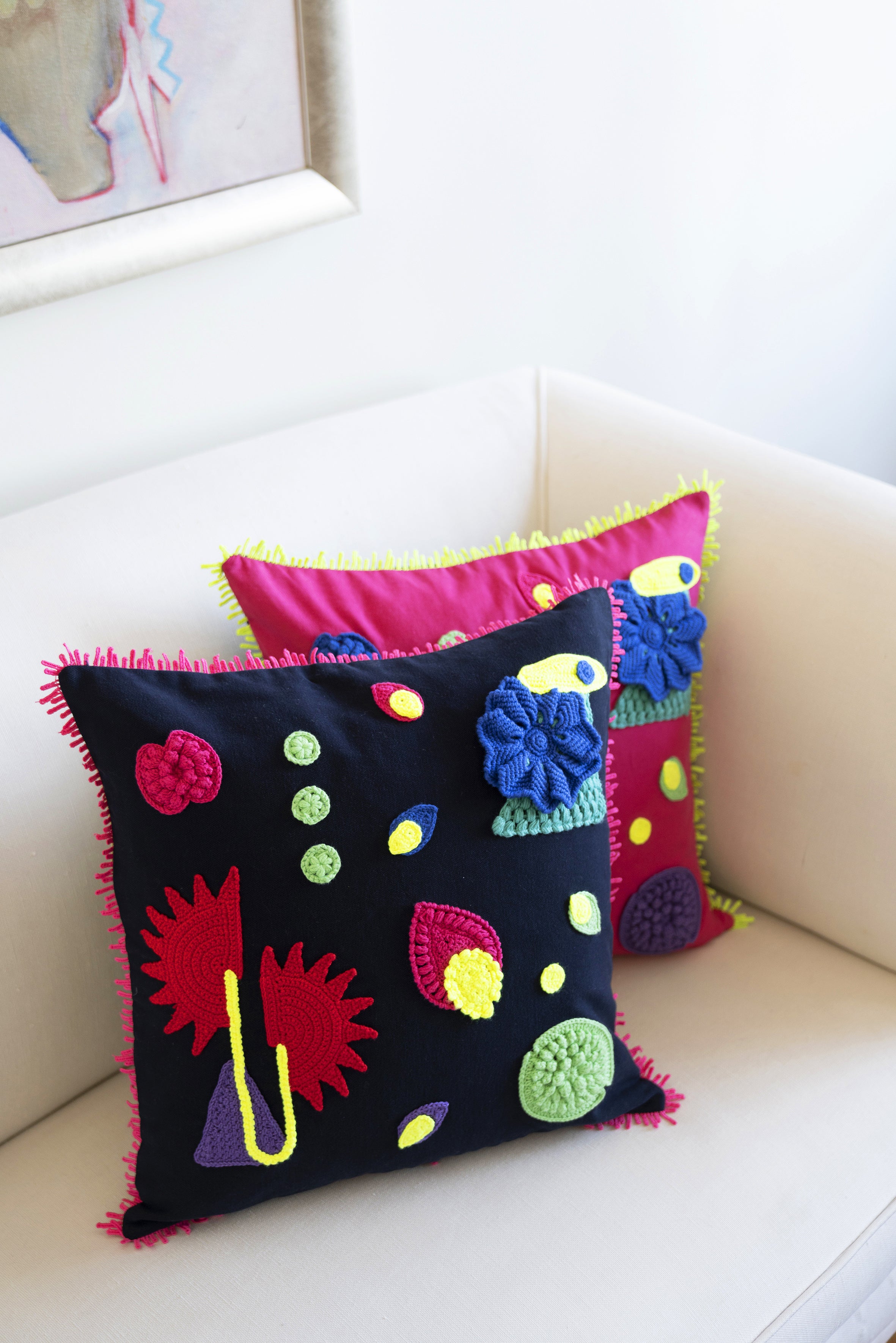 Amazonica Cushion, Navy